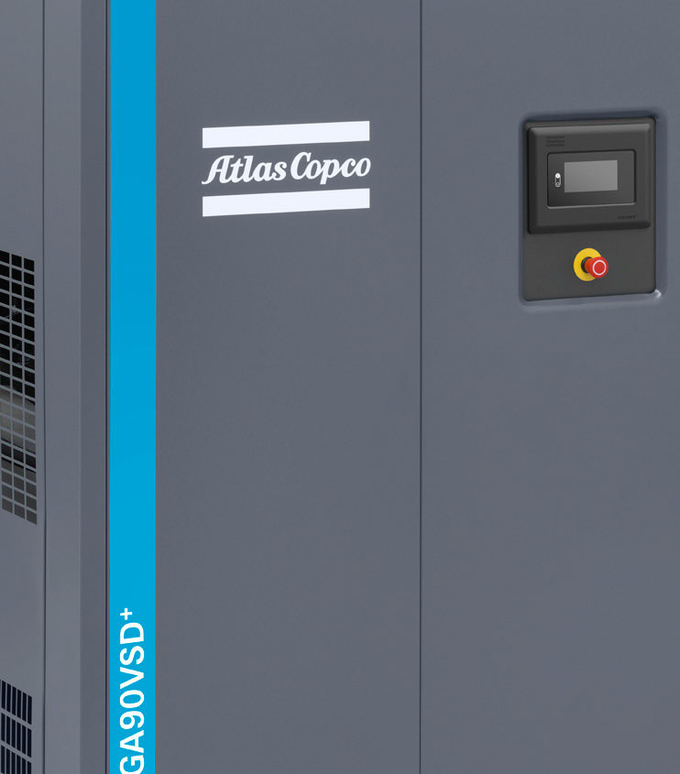 Atlas inyectado aceite Copco VSD del tornillo más el peso 2 del GA 45 VSD+ 45kw 860kg