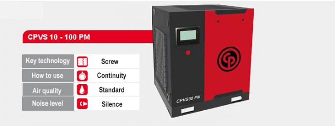 Poder rotatorio neumático 1 del compresor de aire del tornillo de CPM40 HP Chicago 30KW