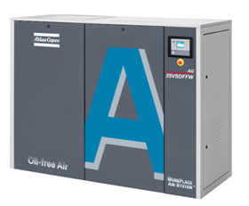 El agua sin aceite del compresor de aire del tornillo de Copco del atlas 15kw AQ 15 VSD inyectó 1